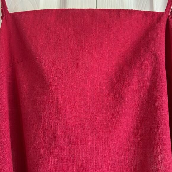 SHEIN 100% Cotton Red Wrap Backless Dress XL - Picture 7 of 14